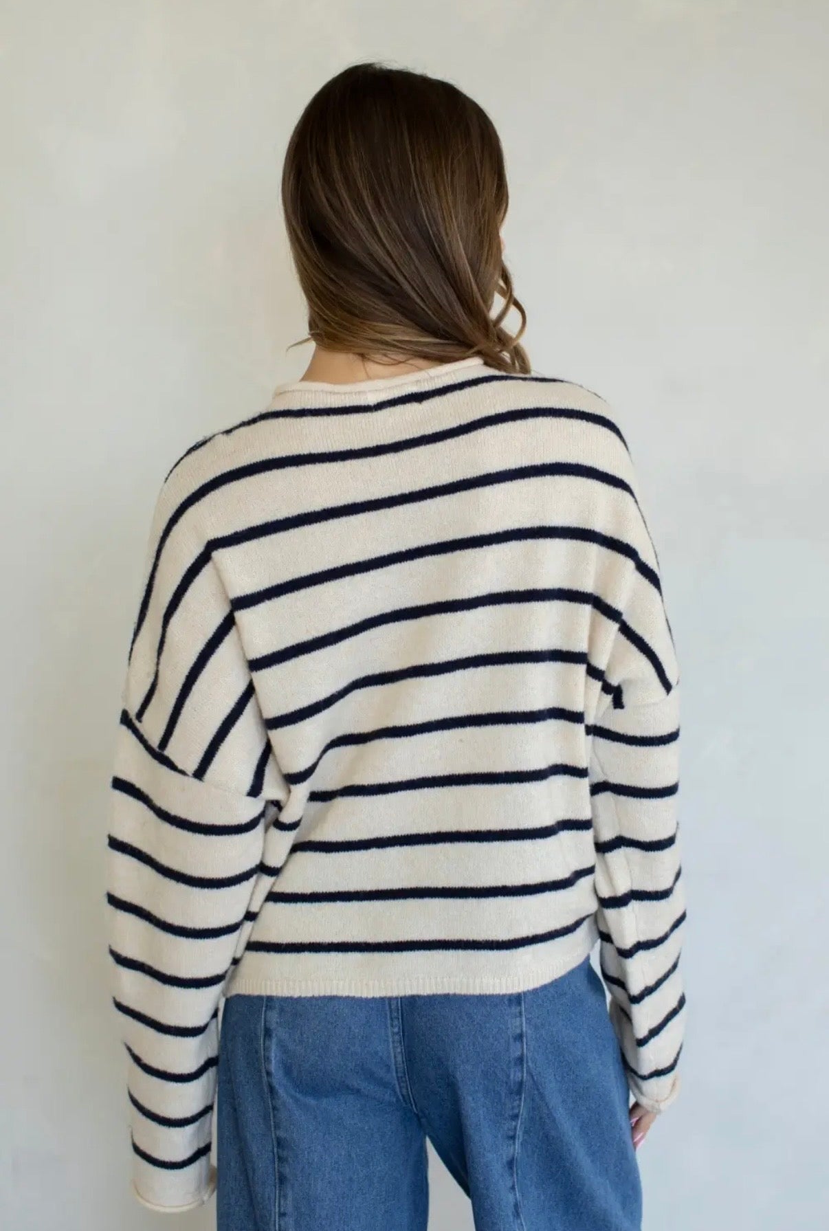 Maisie Sweater in Cream Stripe
