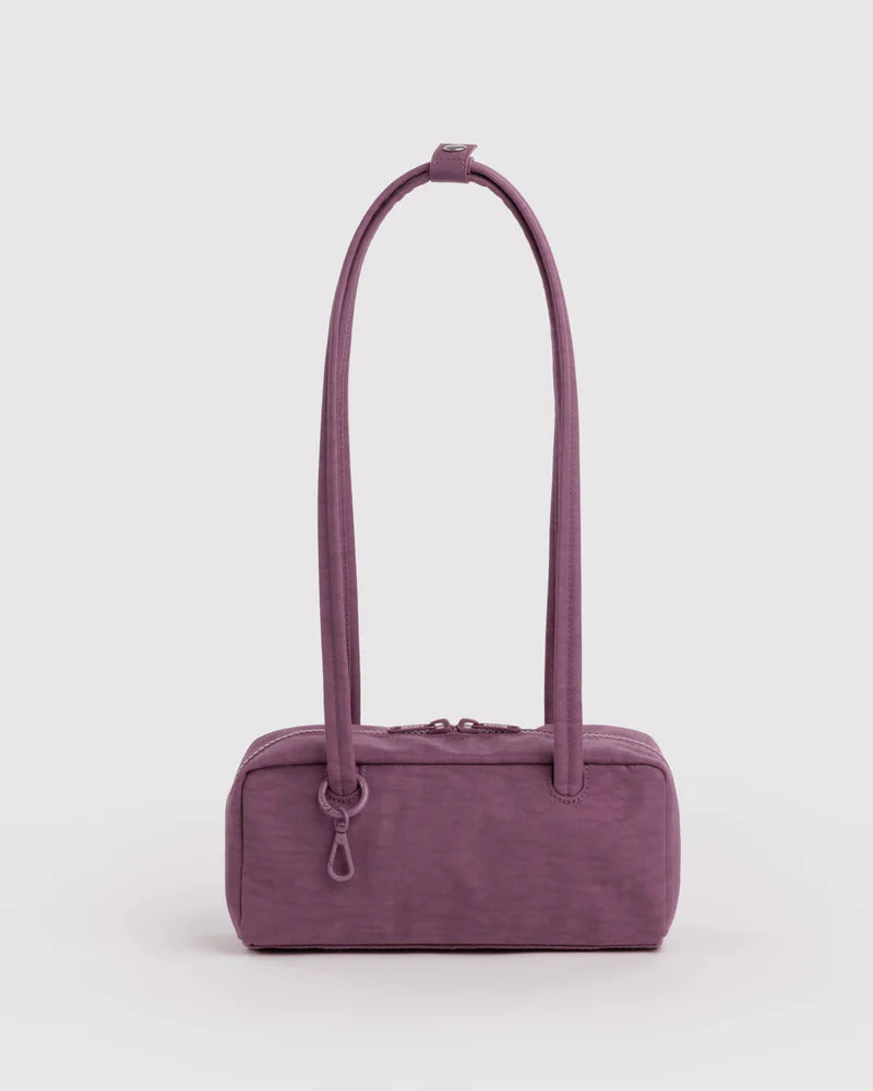 Small Nylon Bowler Bag in Wild Plum