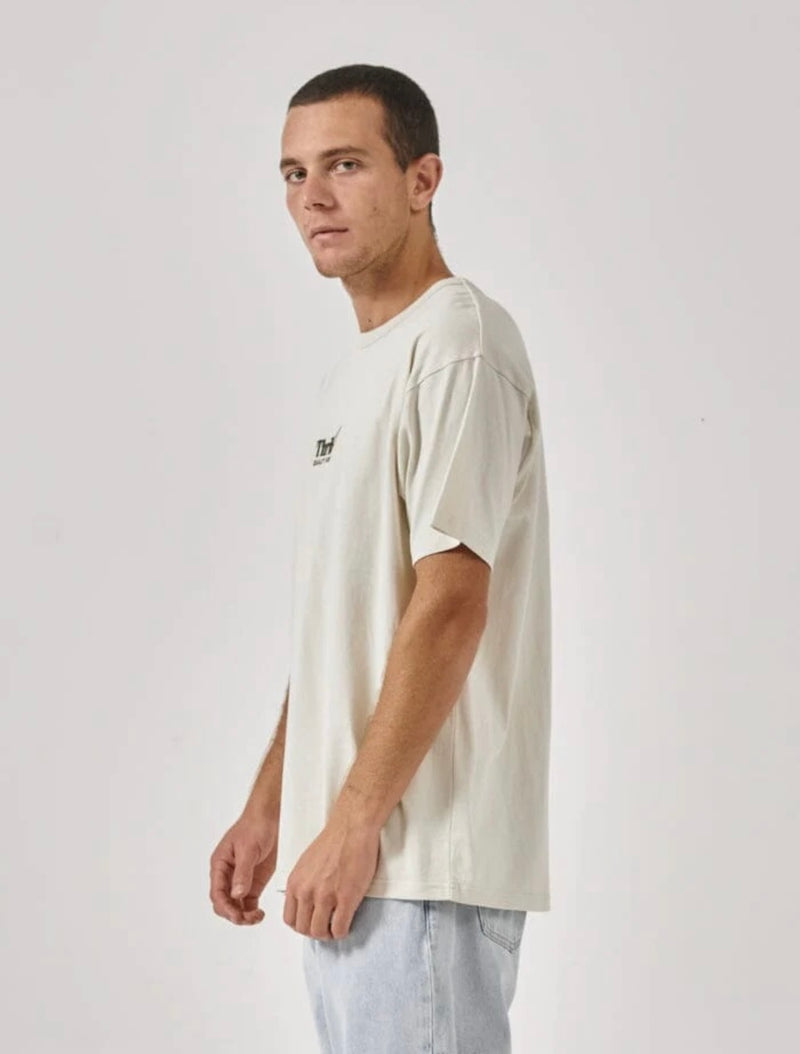 Thrills Workwear Embro Box Fit Tee in Heritage White