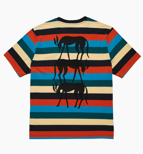Stacked Pets on Stripes T-shirt