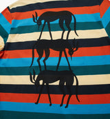 Stacked Pets on Stripes T-shirt