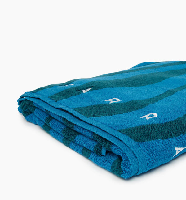 Aqua Weed Waves Beach Towel