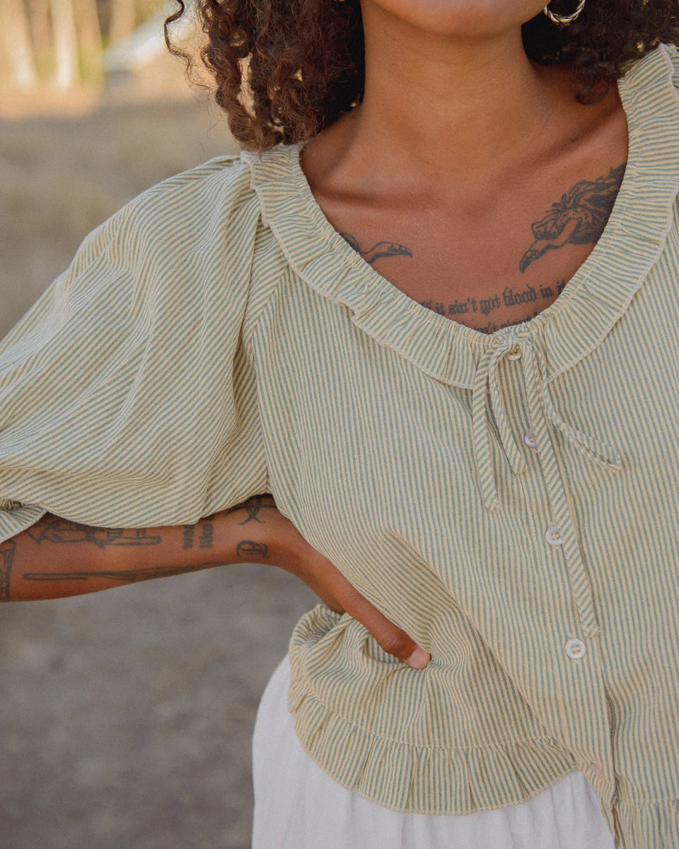 Romeo Set in Green Stripe