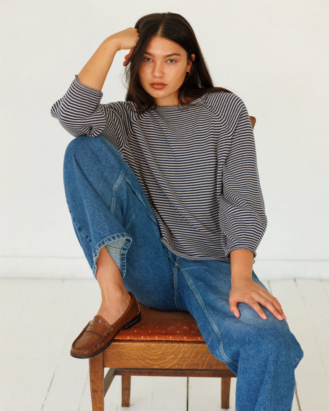 Jeanie Sweater in Blue Stripe