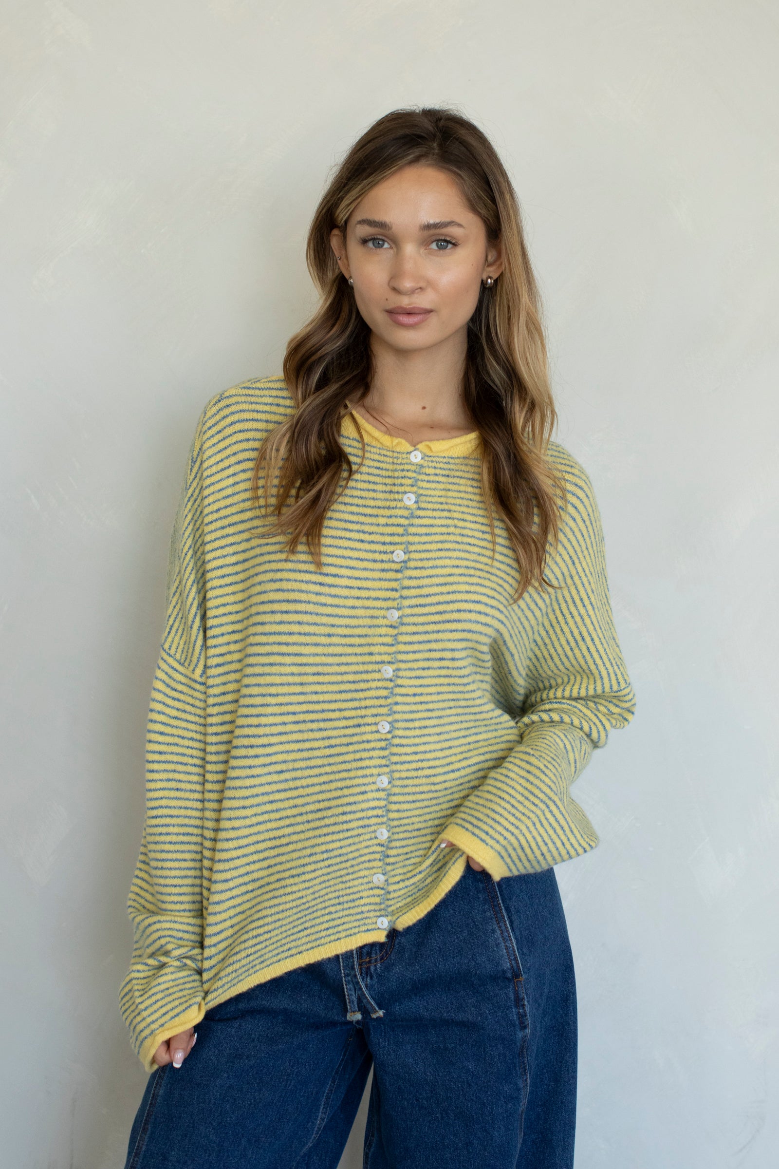 Maisie Sweater in Mini Butter Stripe