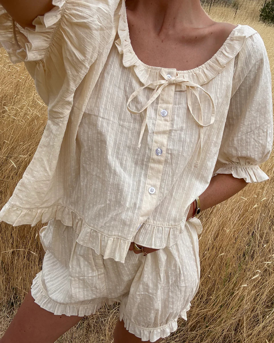 Romeo Set in Cream Eyelet