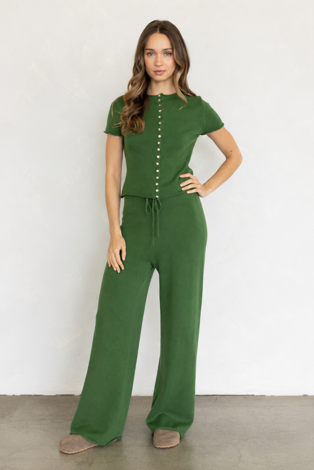 Westley Knit Set in Moss