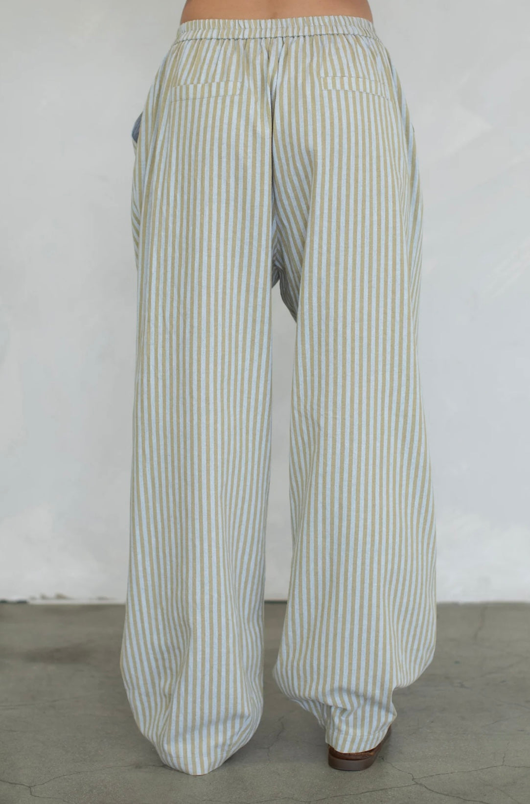 Leighton Stripe Pants in Taupe