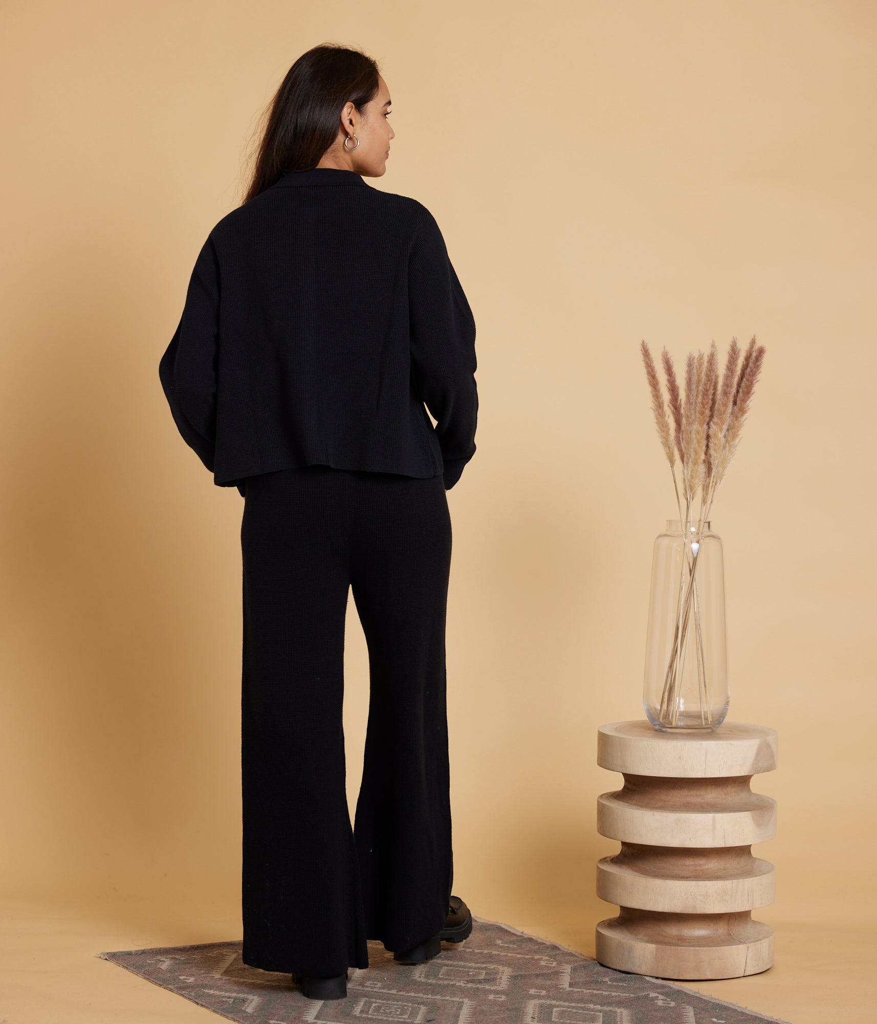 Helena Sweater Pant in Black
