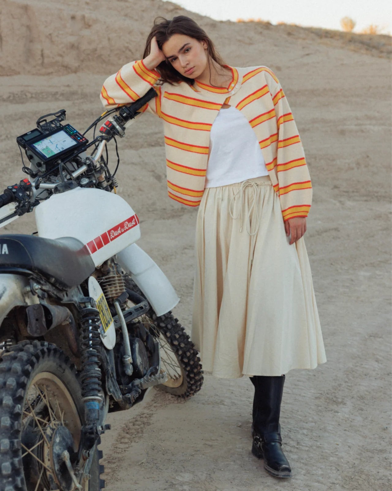 Payton Sweater in Yellow & Red Stripe