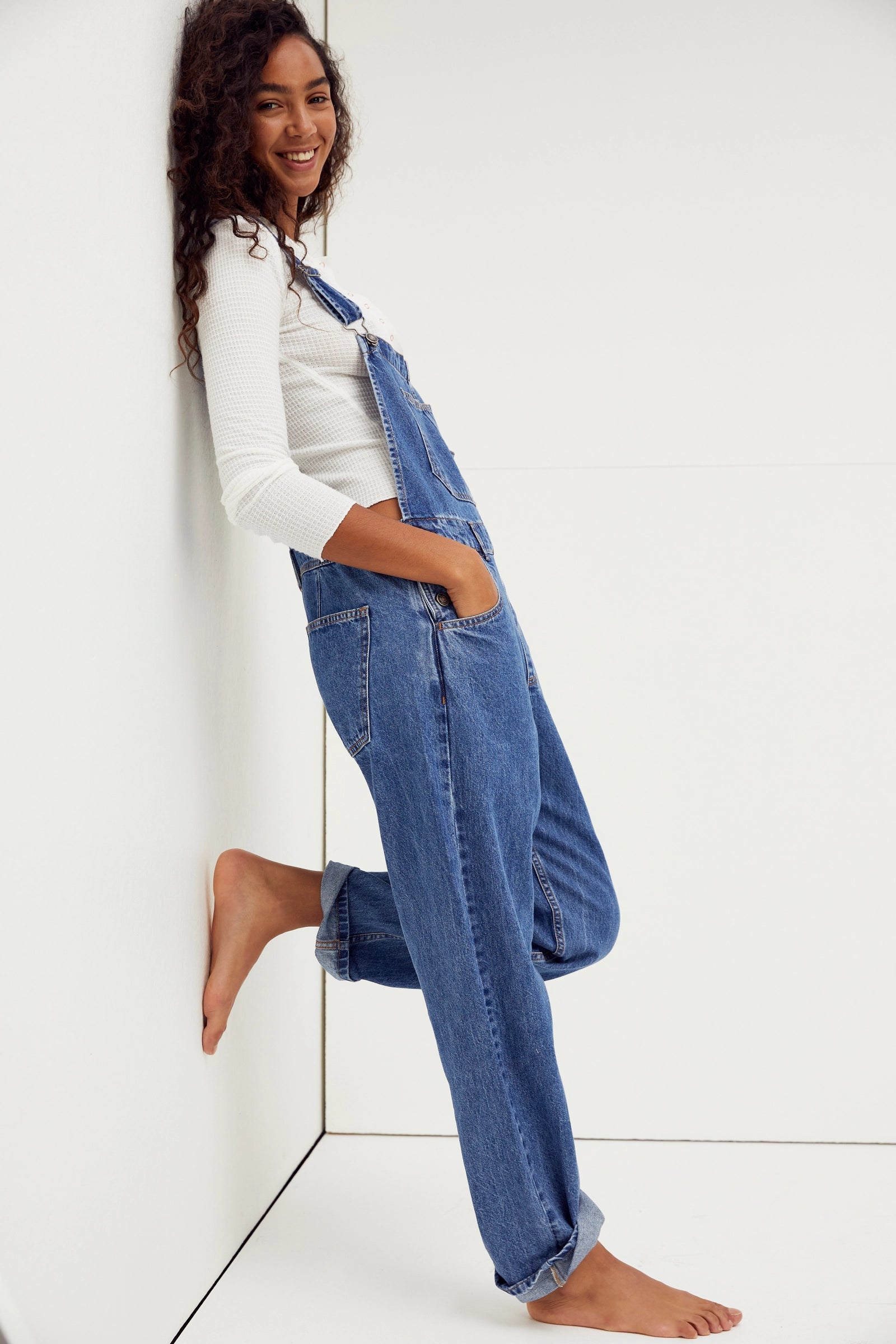 Ziggy Denim Overalls in Sapphire Blue