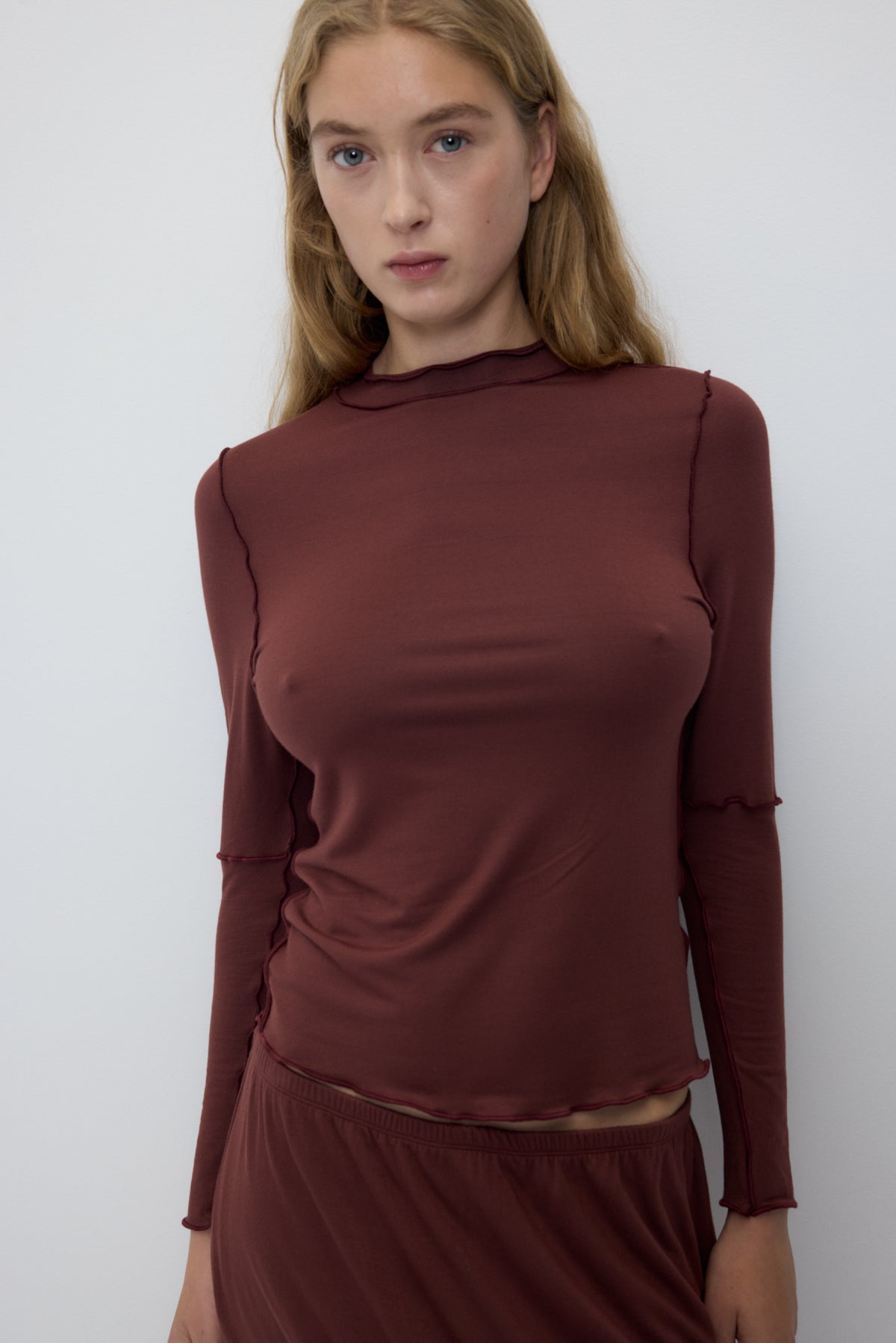 Panna Top in Maroon