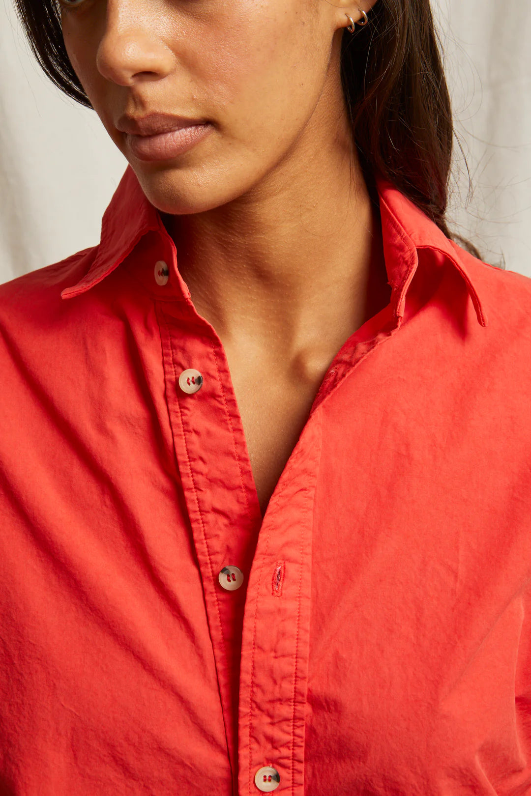 James Poplin Cotton Button Down