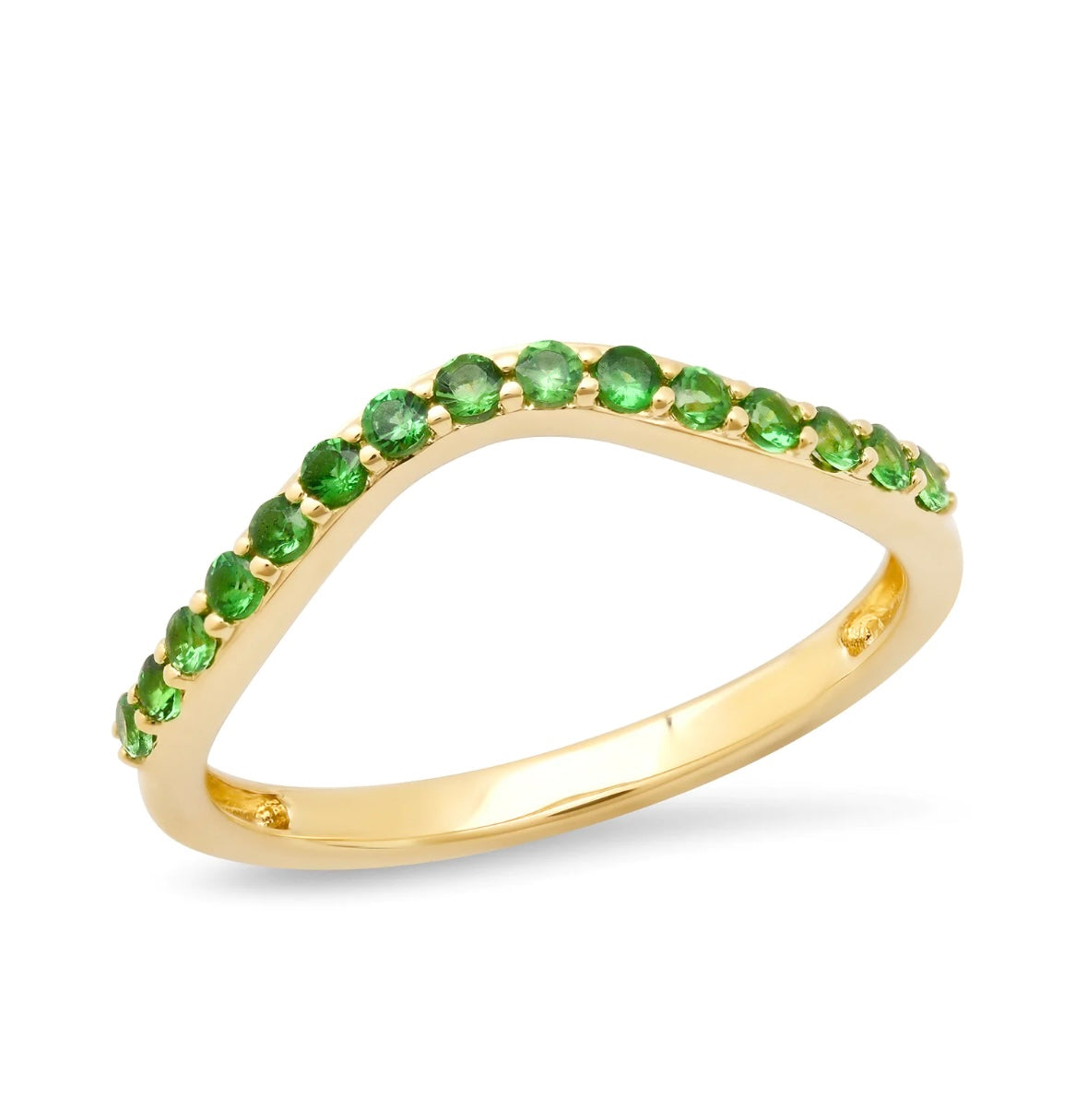 Tsavorite Contour Ring