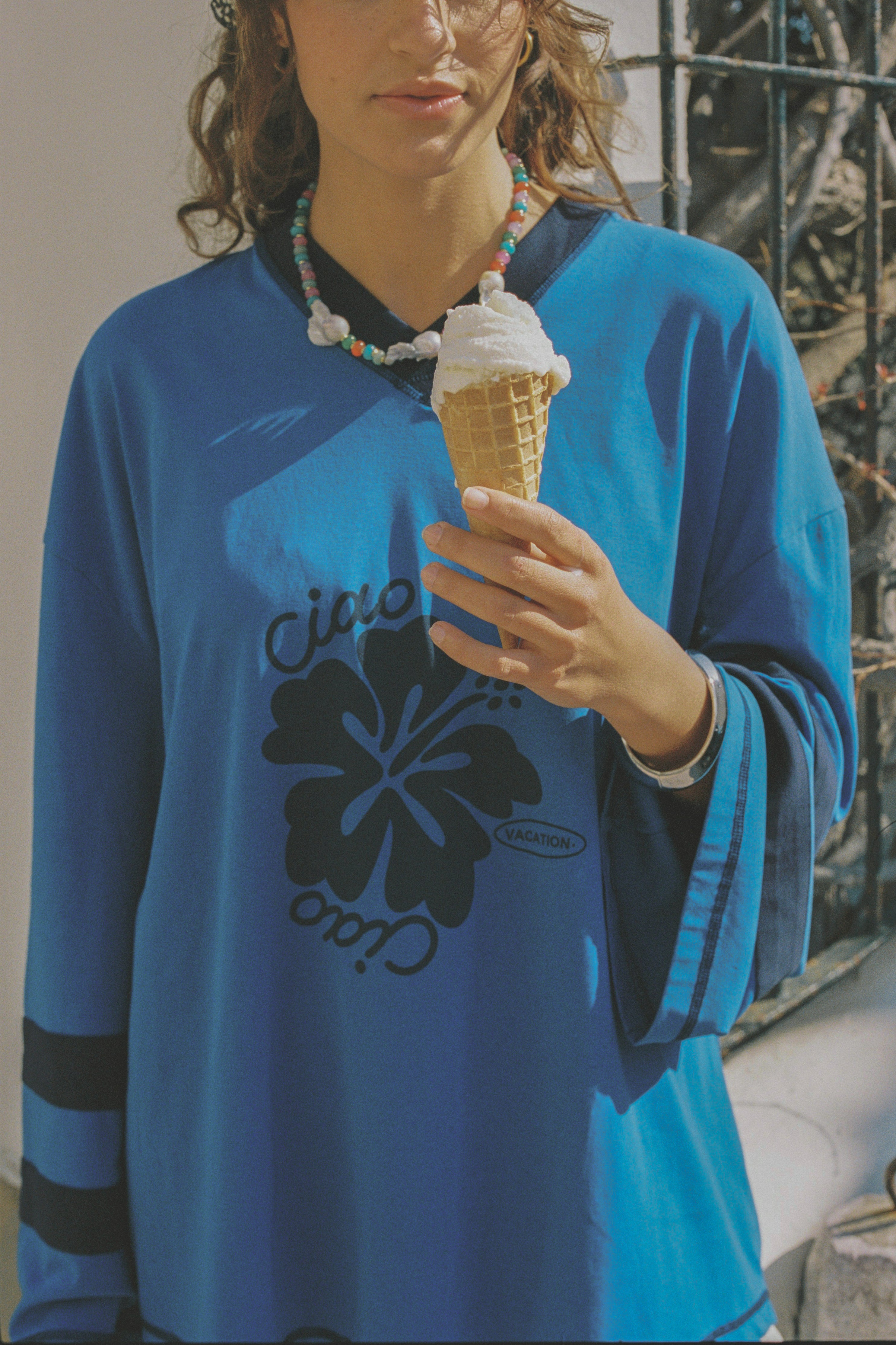 Blue Hibiscus Speedway Tee