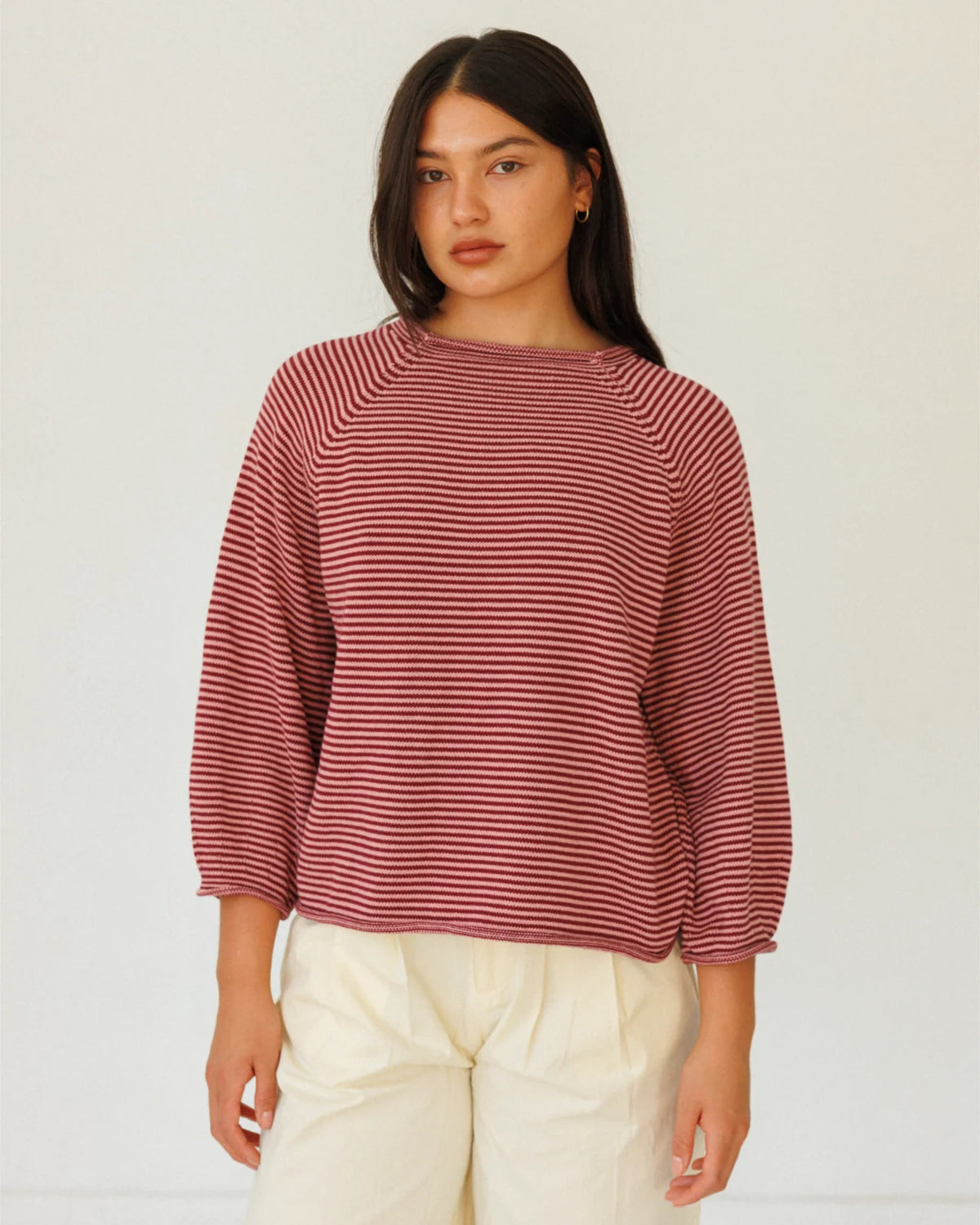 Jeanie Sweater in Berry Stripe