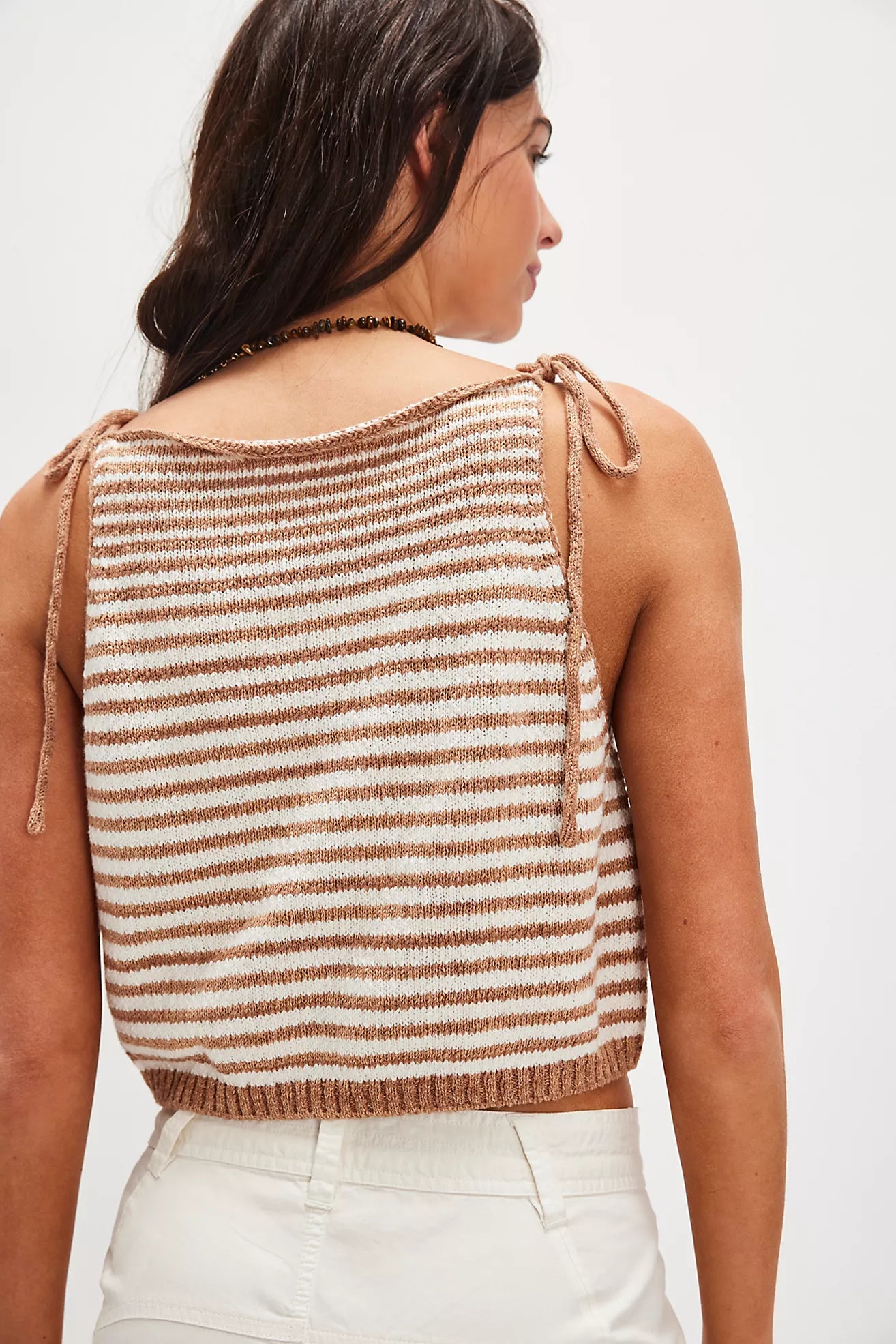 Claire Tank in White Praline Combo