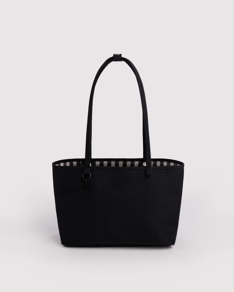 Medium Nylon Reversible Tote in Black Mix