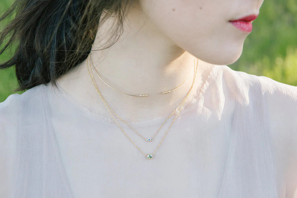 Blue Sapphire Journey Necklace