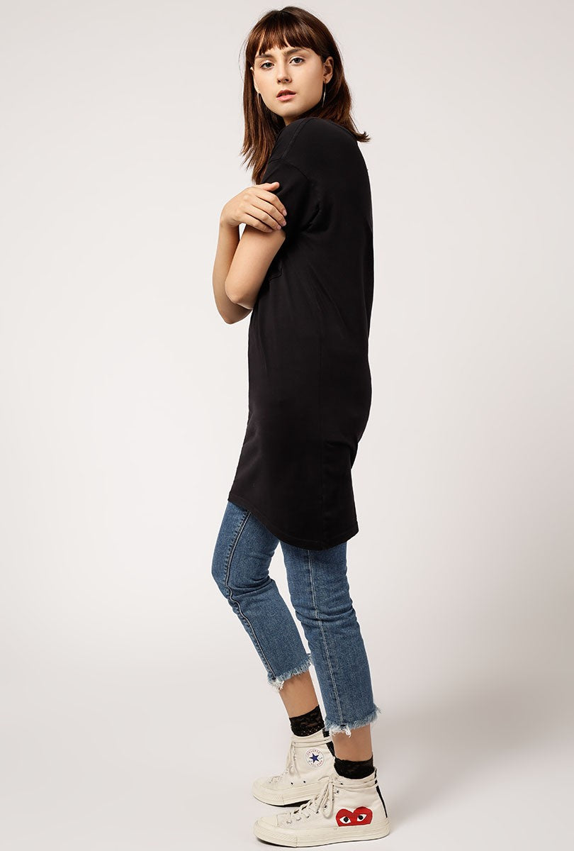 #60 Boxy Tee Dress in Black Wash