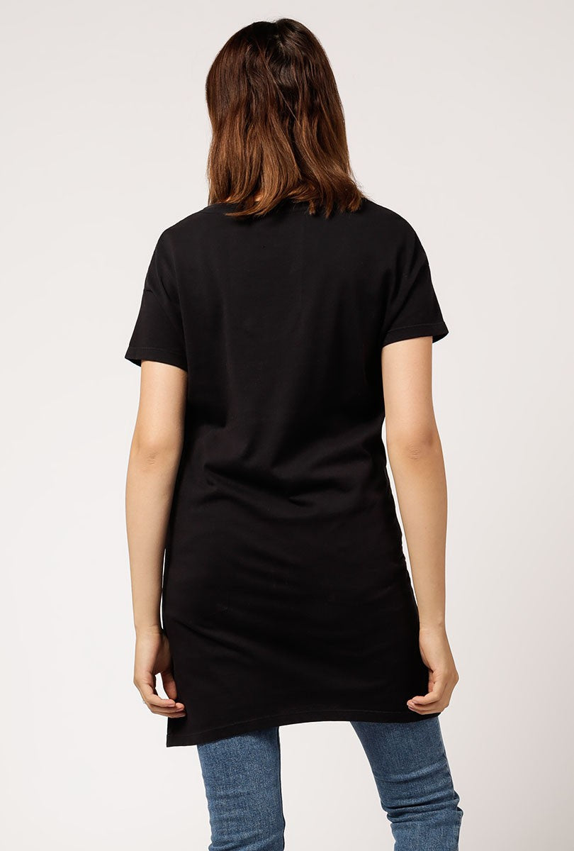 #60 Boxy Tee Dress in Black Wash