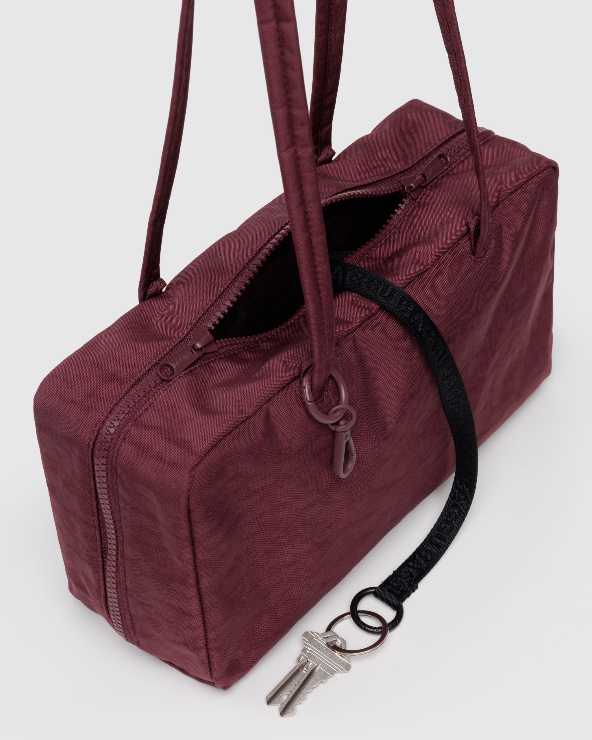 Nylon Bowler Bag in Mahogany