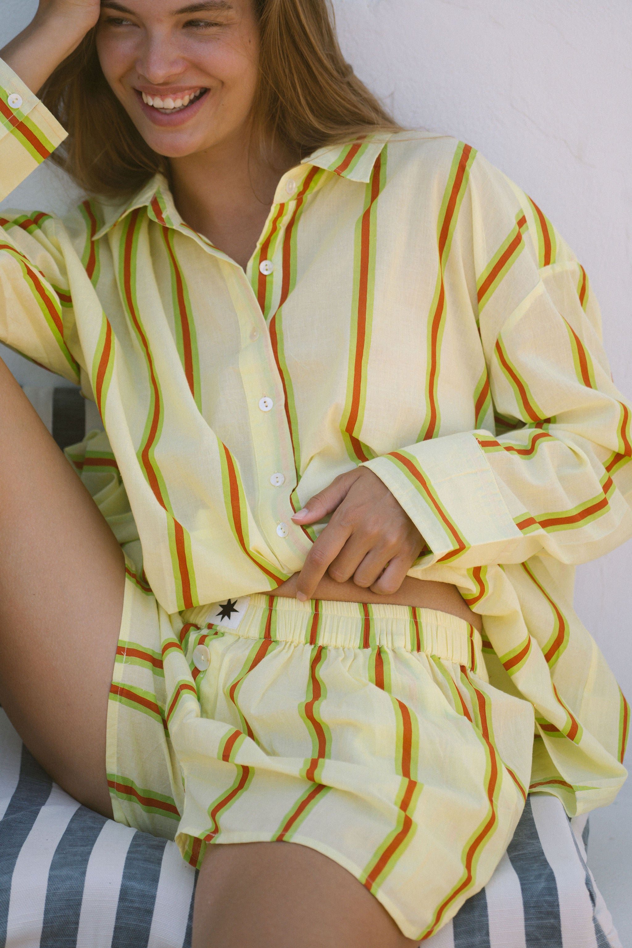 Sandy Stripe Vines Shirt