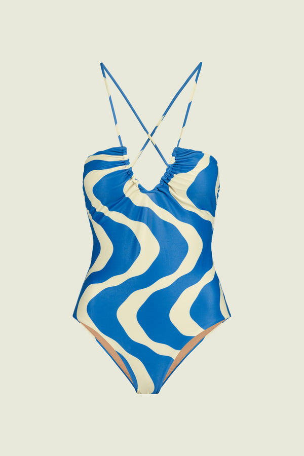 Blue Rippling Iodio Bathing Suit