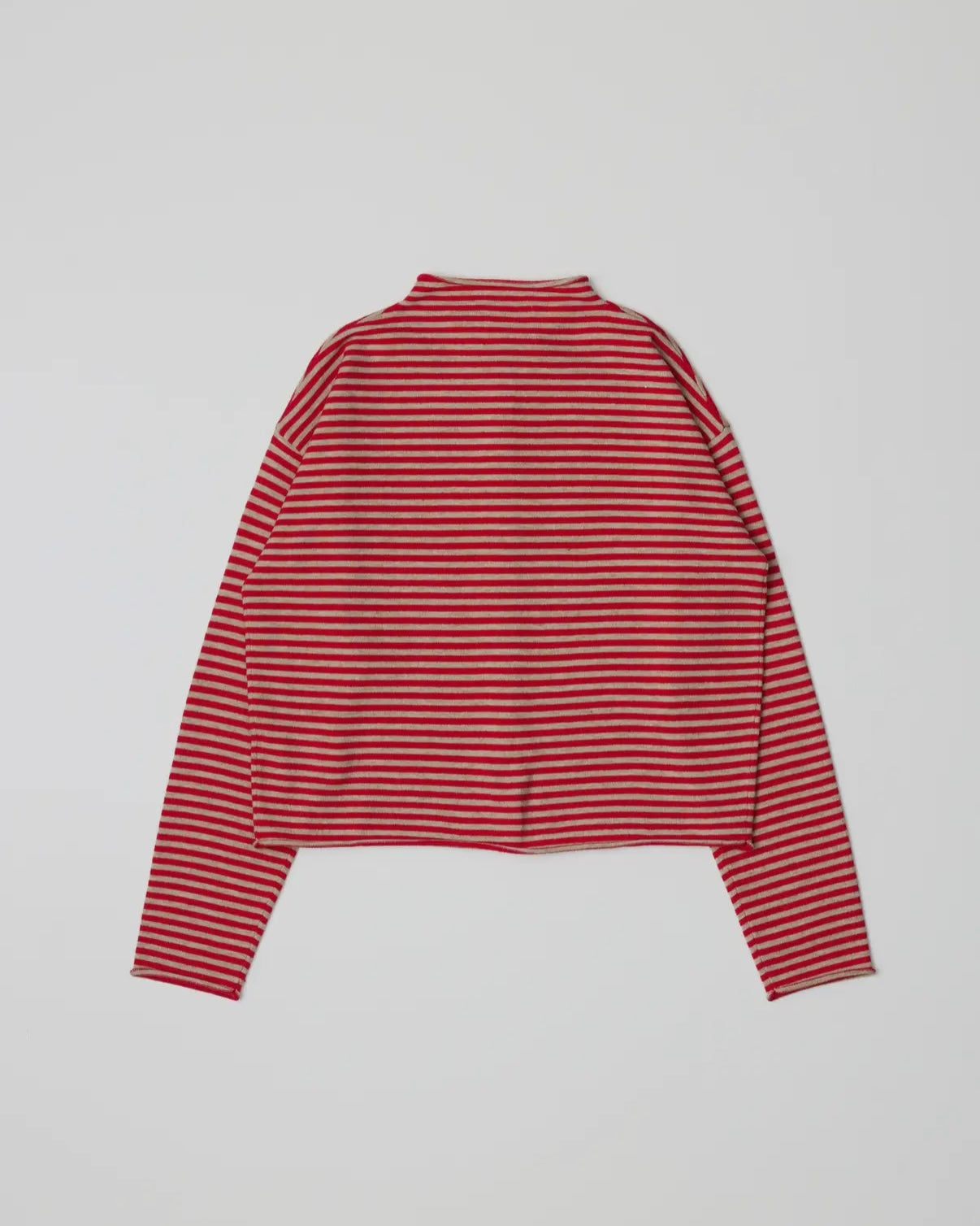 Eleanor Stripe Cardigan in Red + Cream
