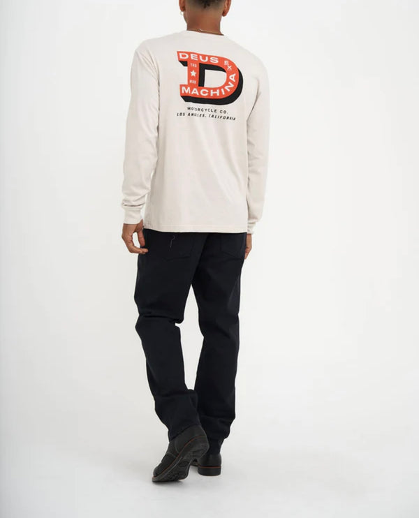 Bigdee Long Sleeve Tee in Dirty White