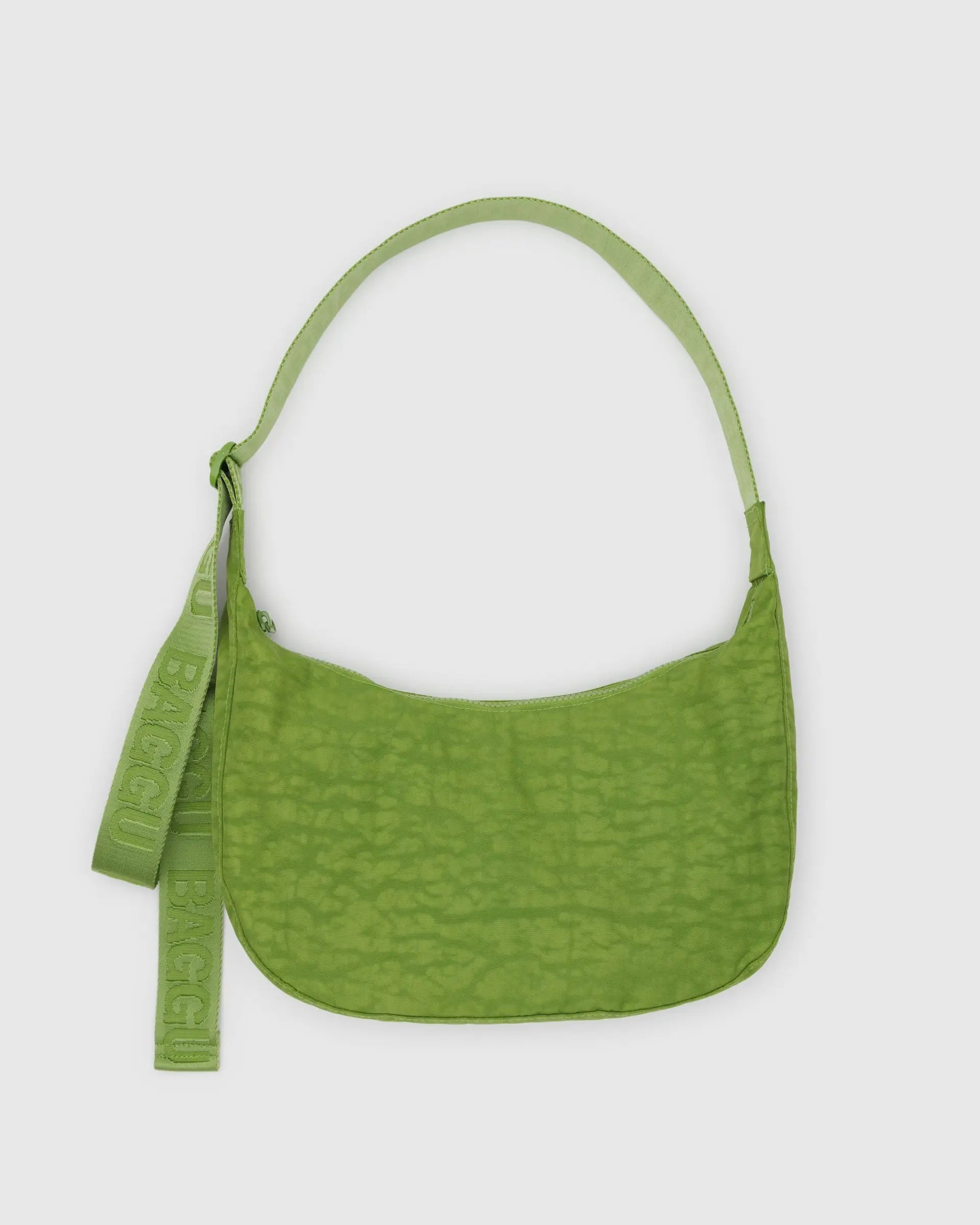 Medium Nylon Crescent Bag in Green Juice
