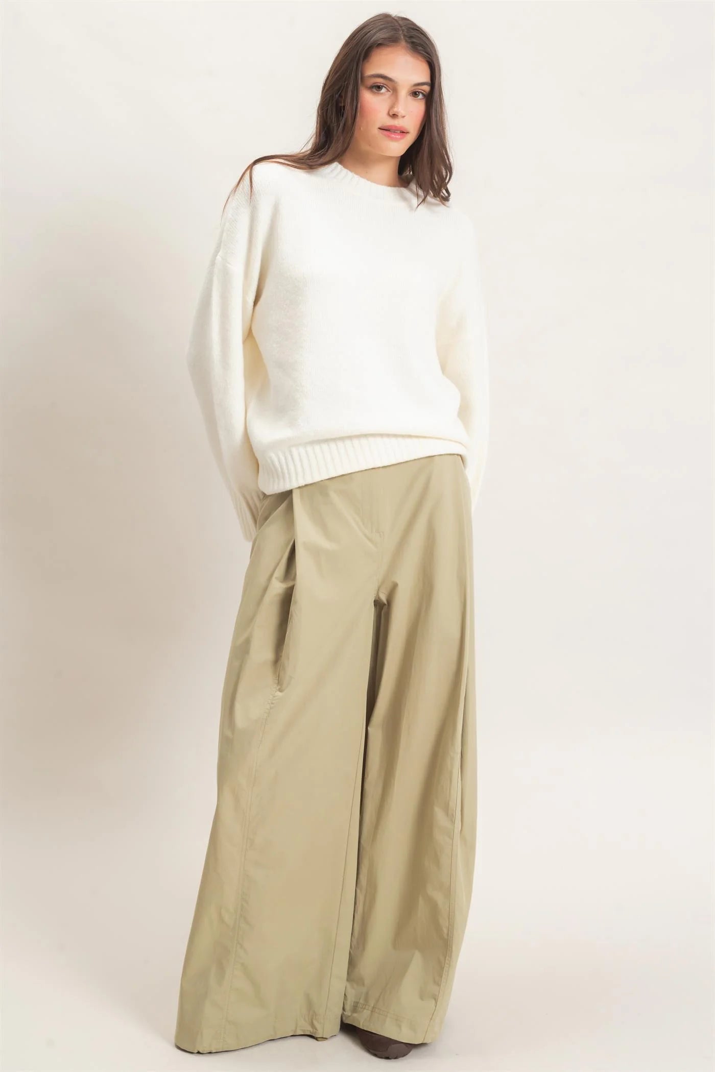 Charlie Crewneck Sweater in Ivory