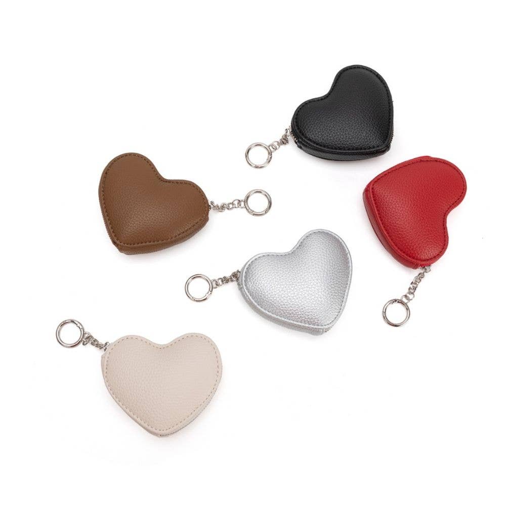 Puffy Heart Red Coin Purse Charm