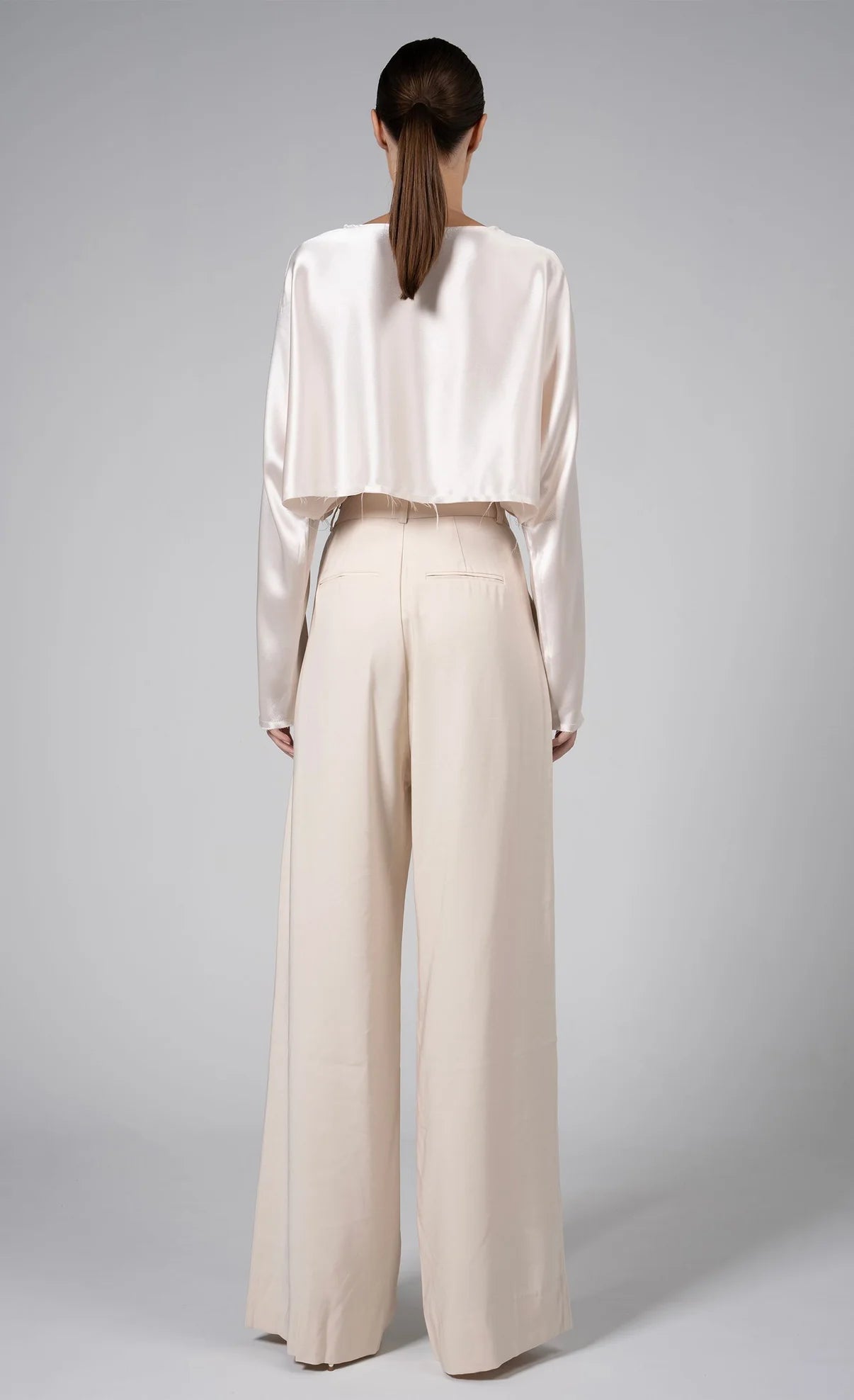 Fabi Wide Leg Pant in Oat
