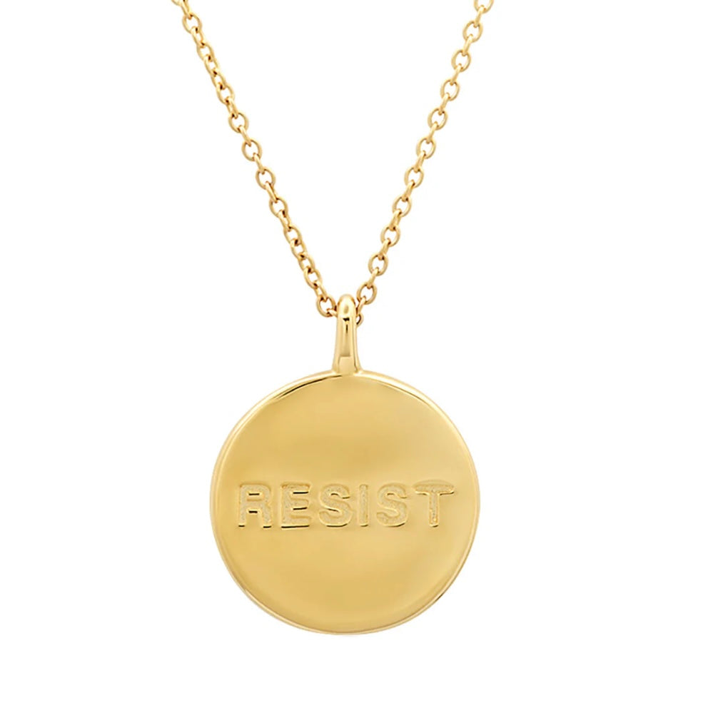 Engraved Resist Pendant Necklace