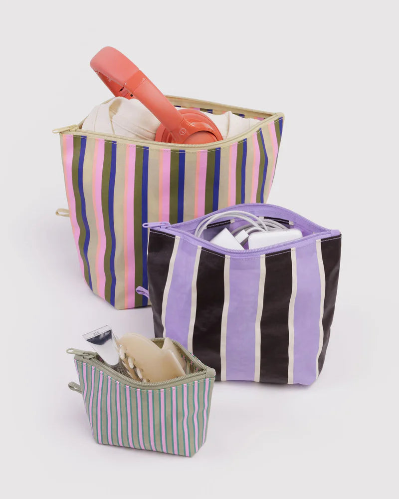 Go Pouch Set in Candy Shop Stripes