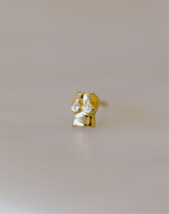 The Vulva Earring in Gold