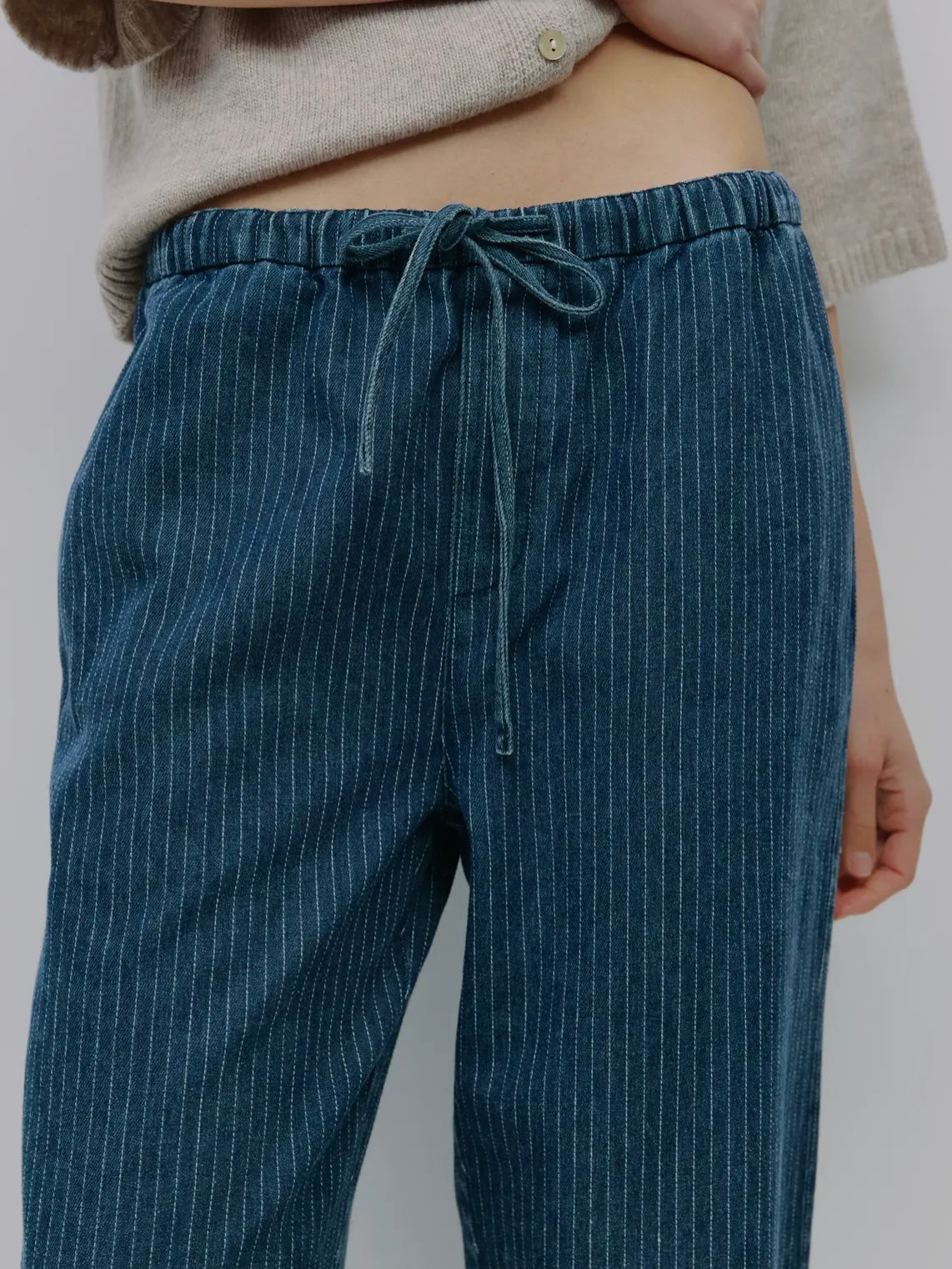 Billie Pinstripe Denim Jeans