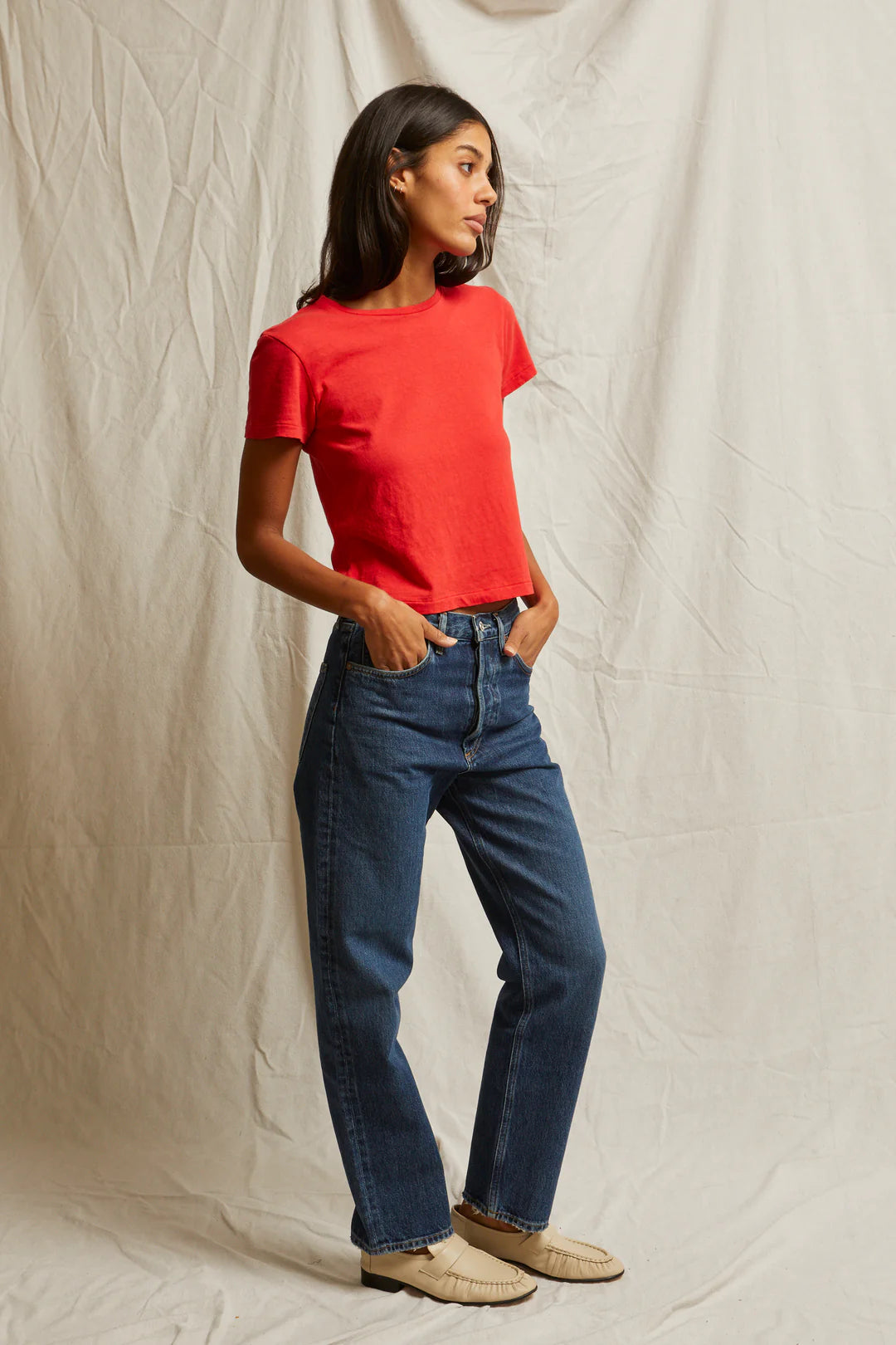 Lisa Tee in Poppy Red