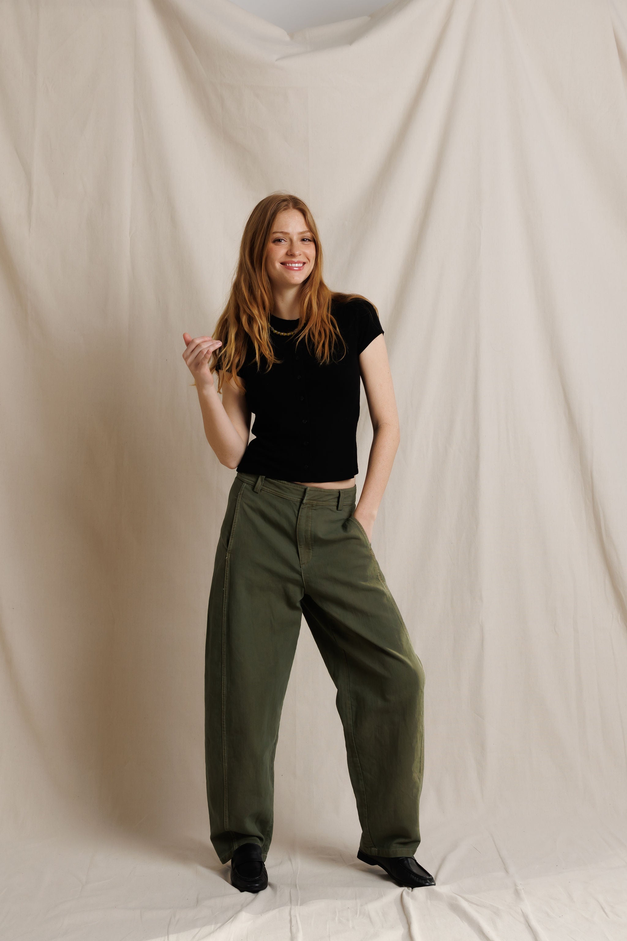 Akira Slub Baby Barrel Pants