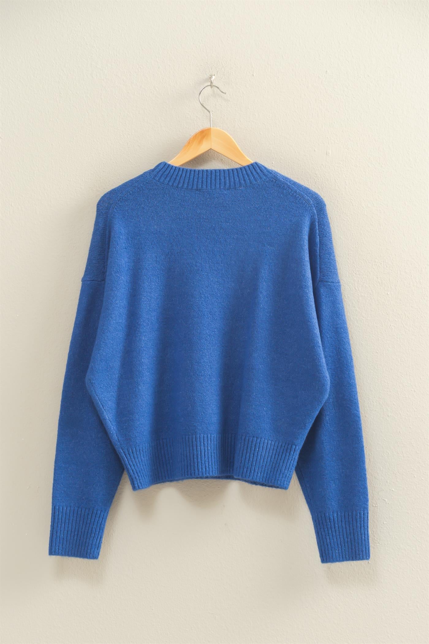 Olivia Pullover Sweater in Cobalt