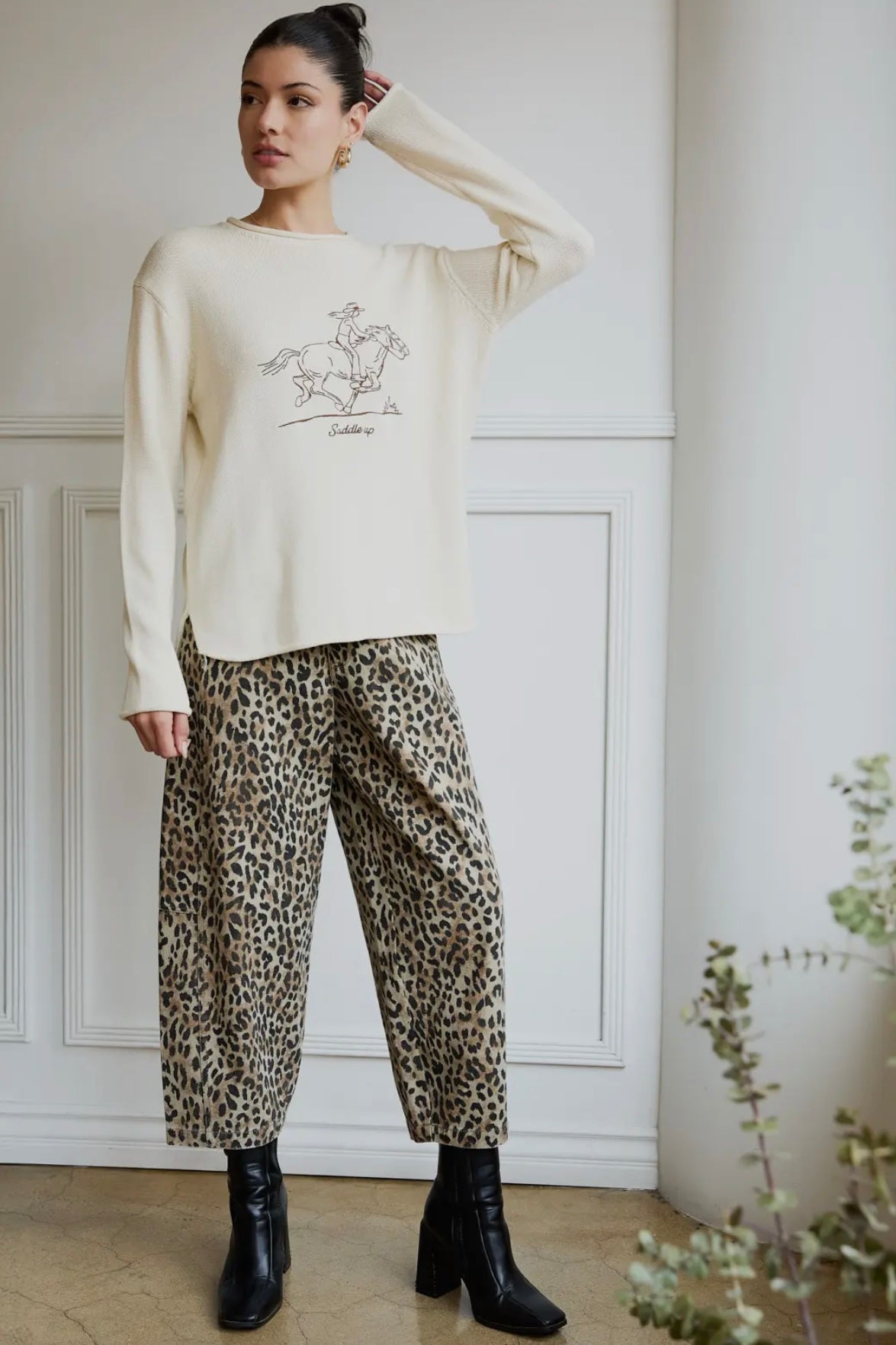 Jesse Leopard Denim