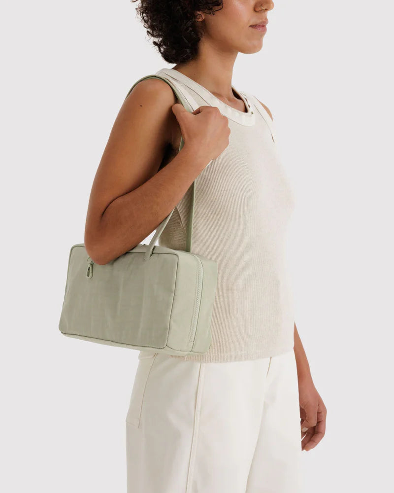 Nylon Bowler Bag in Celadon