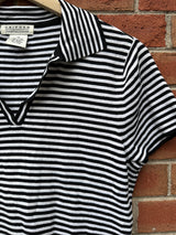 Vintage Striped Collared Top