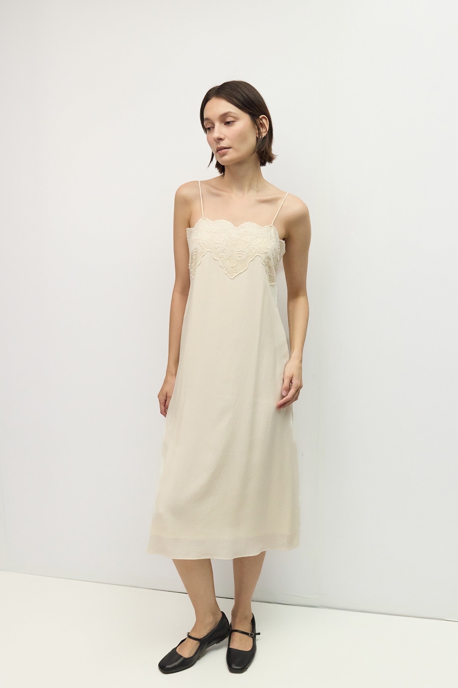 Heidi Midi Dress in Cream