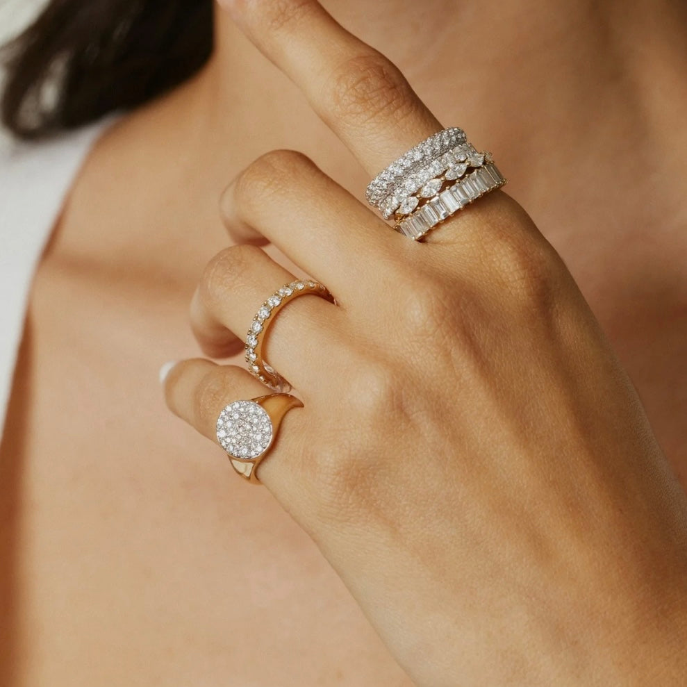 Diamond Pinky Signet Ring