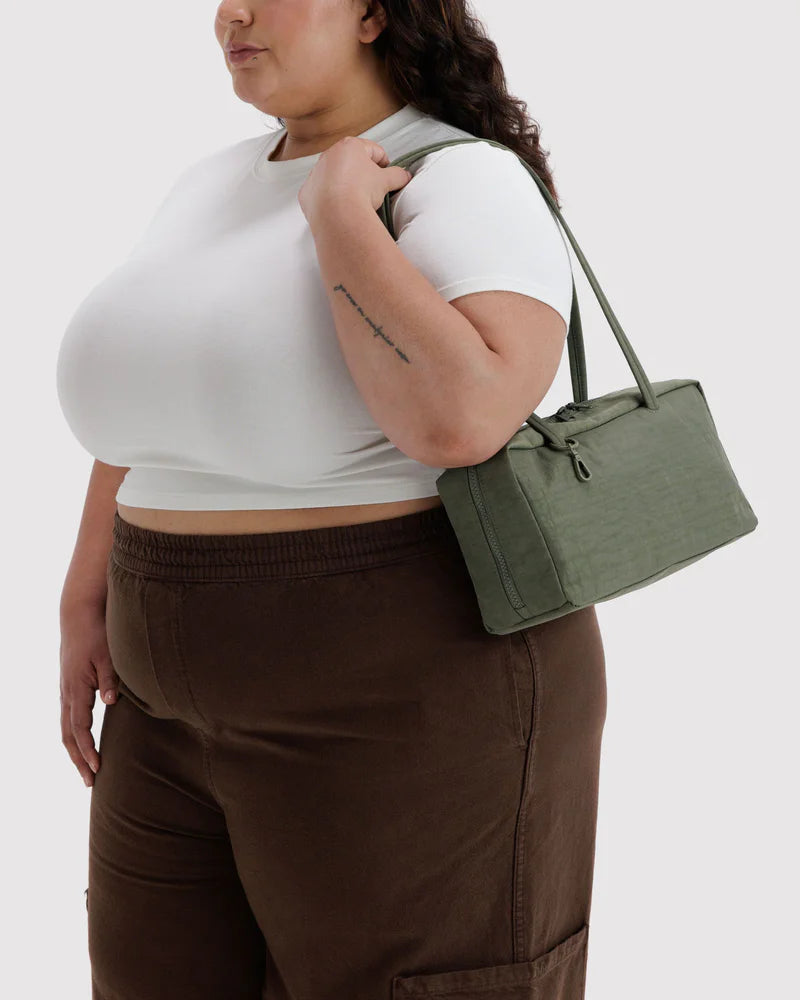 Nylon Bowler Bag in Caper