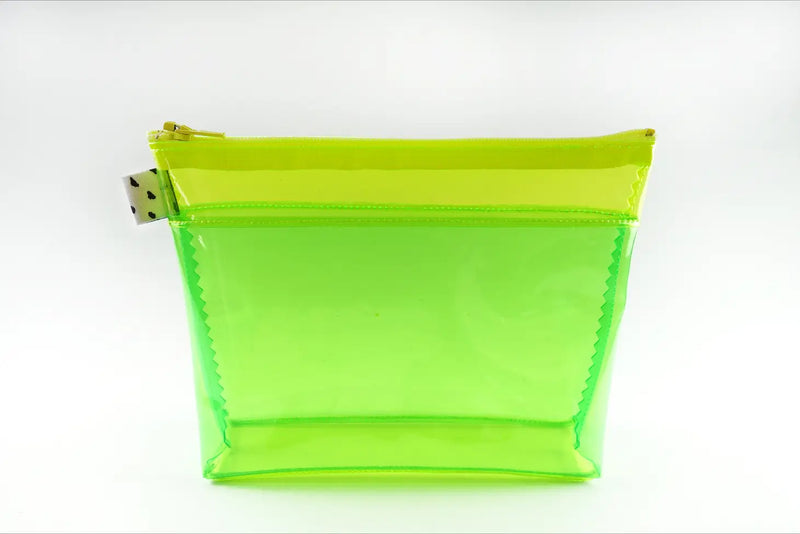 Yellow & Green Vinyl Flat Bottom Pouch