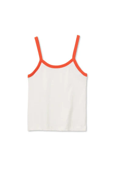 Cherry Cotton Jersey Ringer Tank