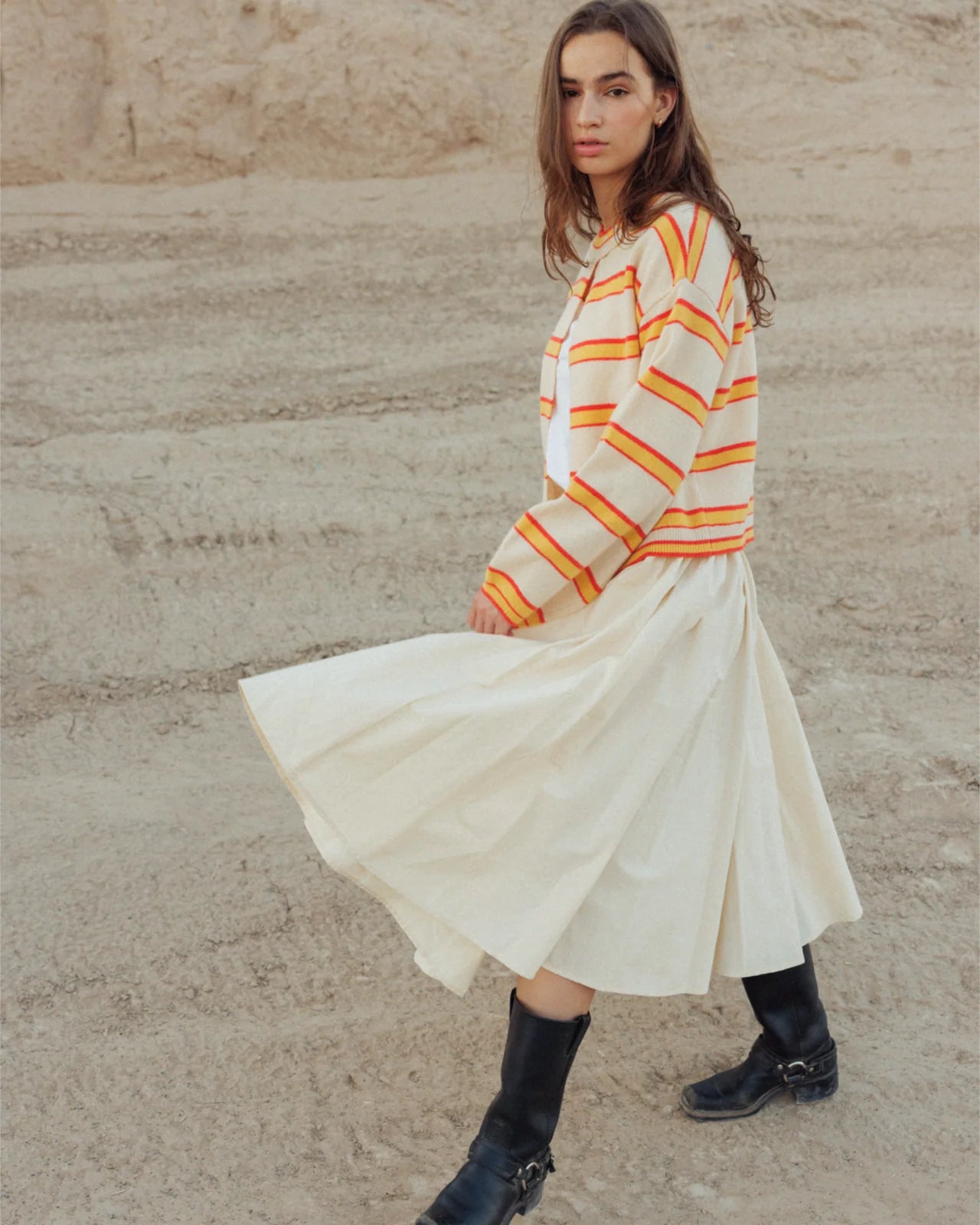 Payton Sweater in Yellow & Red Stripe